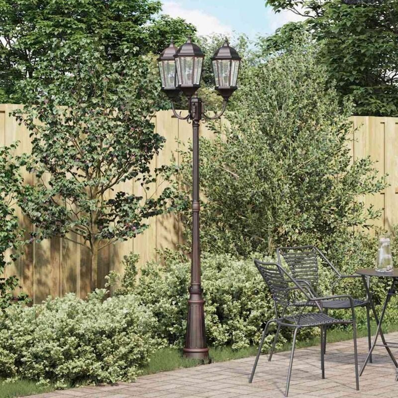 Gartenlicht Bronzefarben 235 cm Aluminium Vidaxl