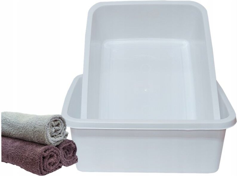 Badewanne, rechteckig, 8L, tiefweiß, polnisches Produkt