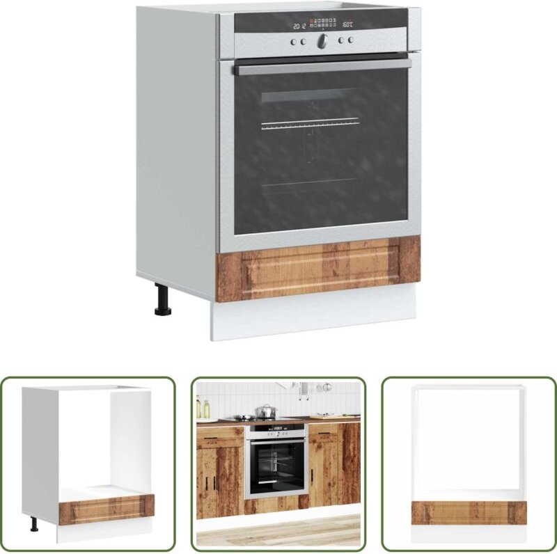 Ofenschrank - Herdumbauschrank Porto Altholz-Optik Holzwerkstoff