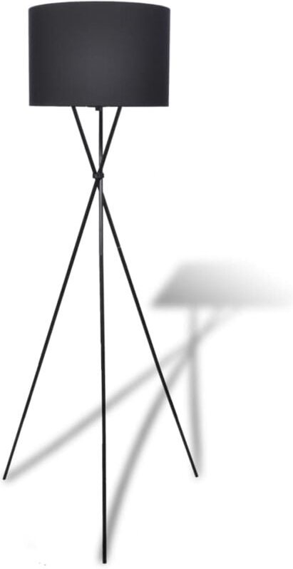 Stehleuchte mit Lampeschirm hohes Ständer Schwarz Vidaxl Schwarz