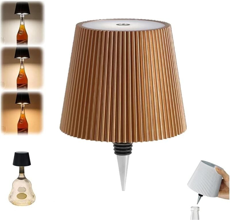 Kabellose Flaschenlampe, 1200 mAh wiederaufladbare kabellose Tischlampe, moderne LED-Dekorationslampe, kabellose Touch-T...