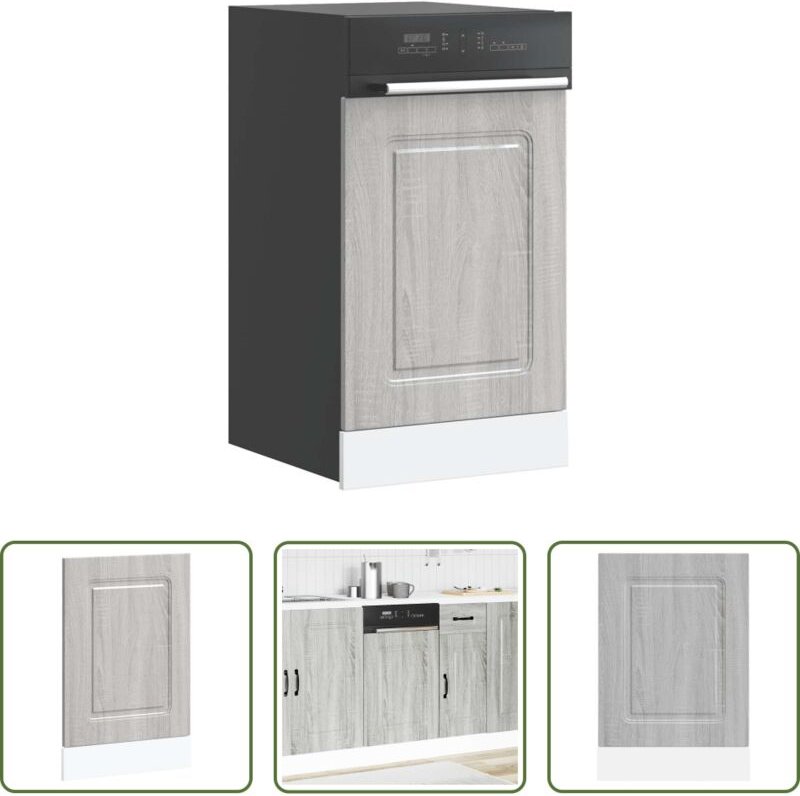 vidaXL Spülmaschinenblende - Geschirrspülerblende Kalmar Grau Sonoma 45x1,5x67 cm