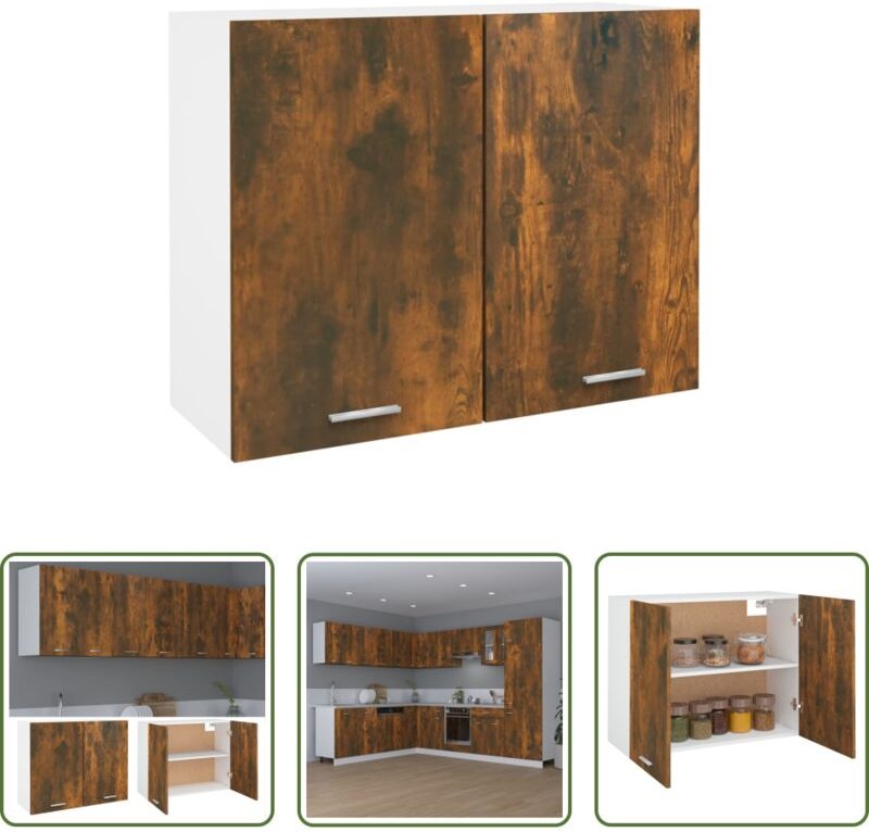 Küchenraum - Hängeschrank Lyon Räuchereiche 80x31x60 cm Holzwerkstoff