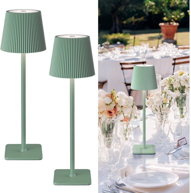 2er LED Tischlampe kabellos mit 5200mAh Akku