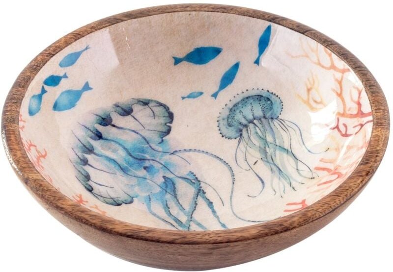 Dekorative mittelgroße marineblaue Quallenschale für Küche und Esszimmer