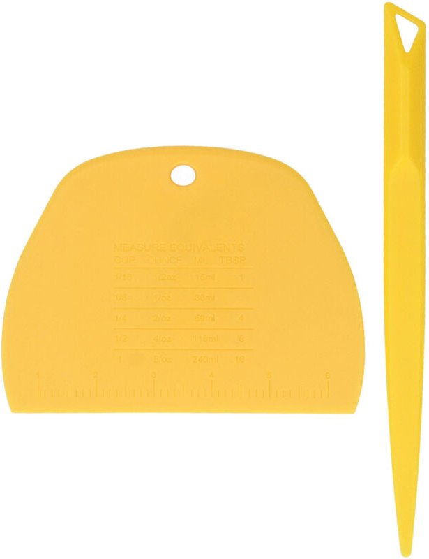 Lebensmittelgeeigneter Teigschaber, PP-Teigschneider zum Backen, Mehrzweck-Teigschaber für Teig, Kuchen, Brot (Gelbes Wo...