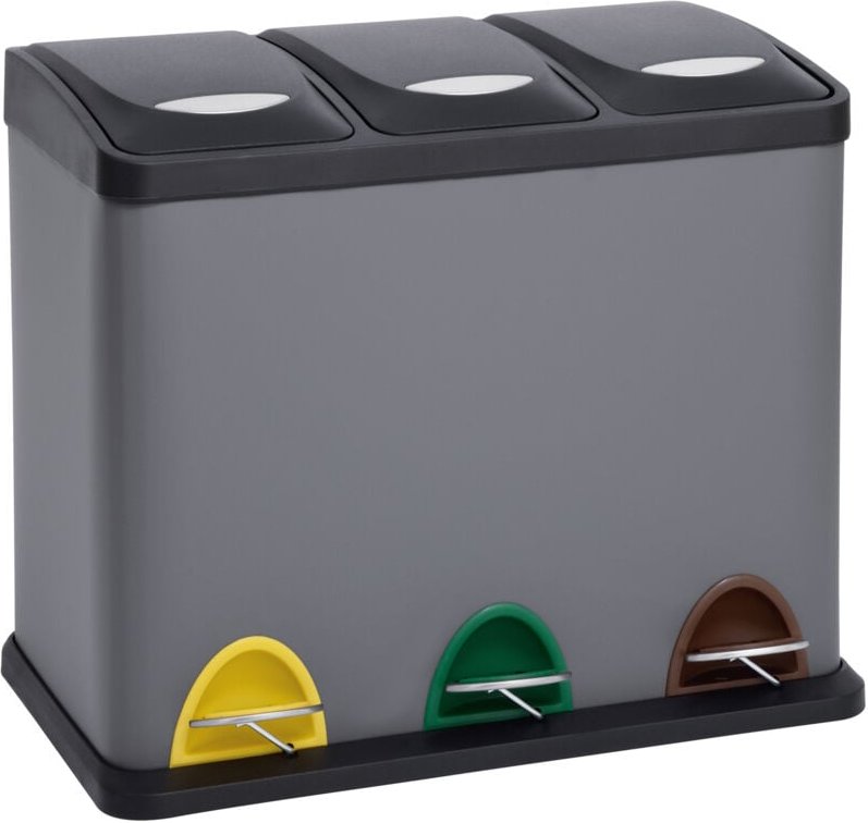 TC3X8 Mülleimer grau 24 Liter 3x8 Liter - Svita