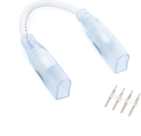 Efectoled - Verbinder Doppelt LED-Streifen Neon Dimmbar 220V SFLEX8 mit Kabel Einfarbig