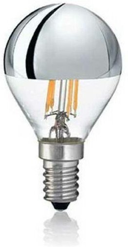 Ideal Lux - Led-glÜhbirne fadenkugel chromkalottenlampe 4w e14 heißlicht 101262