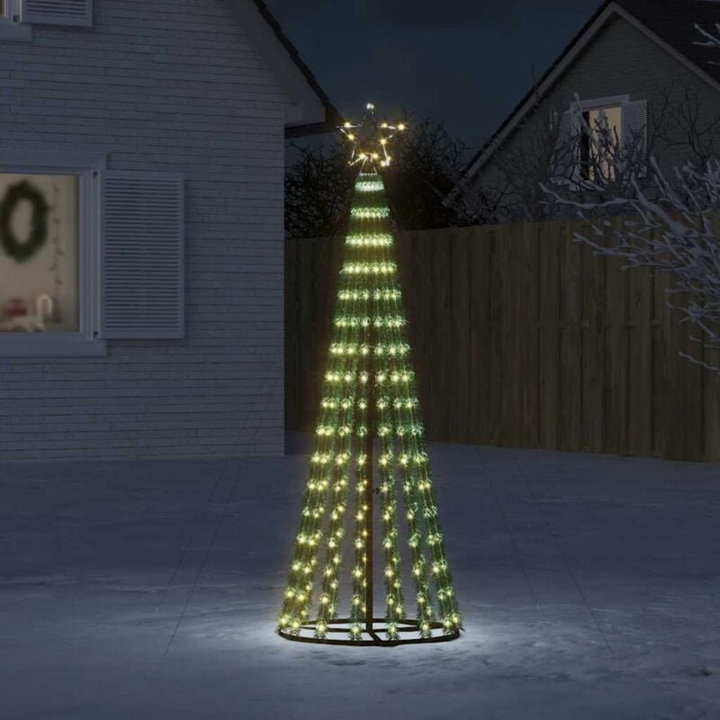 LED Weihnachtsbaum 275 LEDs Warmweiß 180 cm vidaXL