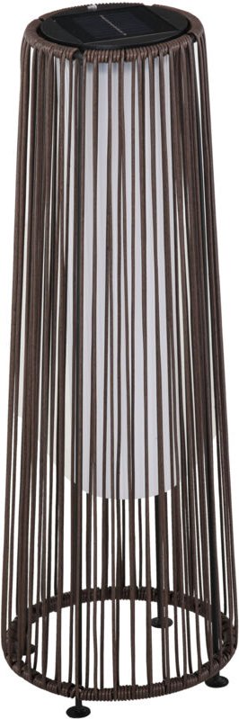 Outsunny Gartenleuchte, Außenlampe, solarbetrieben, 8 Stunden Betrieb, Automatikmodus, Rattanoptik, 21,5 x 21,5 x 61 cm