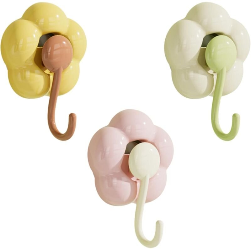 Lntyq 3er-Pack Saugnapf-Blumenhaken, rückstandsfrei anzubringende Haken für Küche und Fenster, Saugnapf-Fensterhaken, rü...