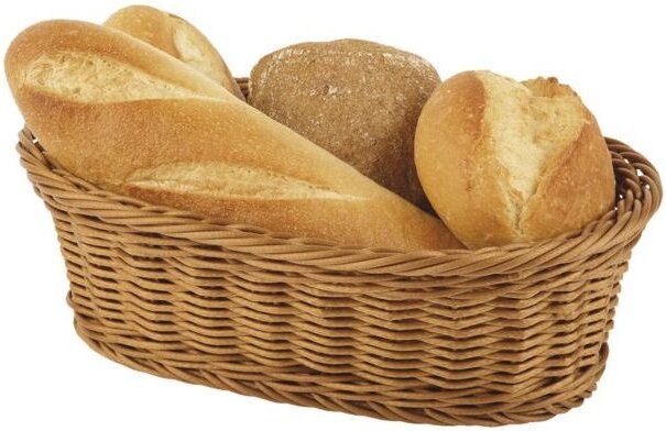 APS - Economic Tisch-/Buffetkorb oval, braun, Höhe: 80 mm, Länge: 230 mm