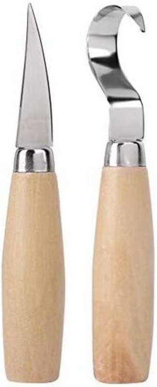 150 mm 2-teiliges Holzschnitzwerkzeug-Set, Holzschnitzmeißel-Set, DIY-Werkzeugset für die Holzbearbeitung, gerade und ge...