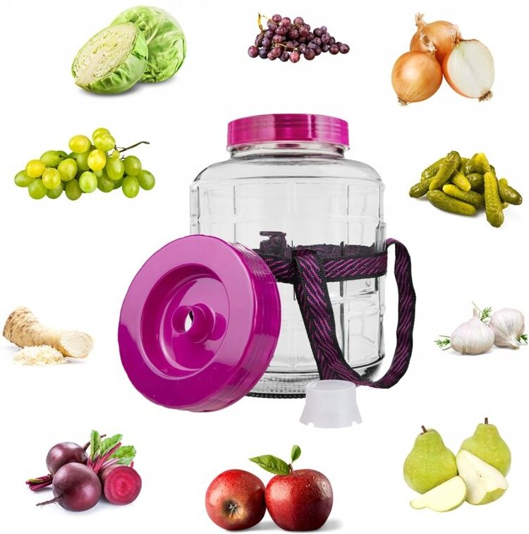 12-Liter-Multifunktions-Glasballon für Wein, Liköre, Gurken, Kohl