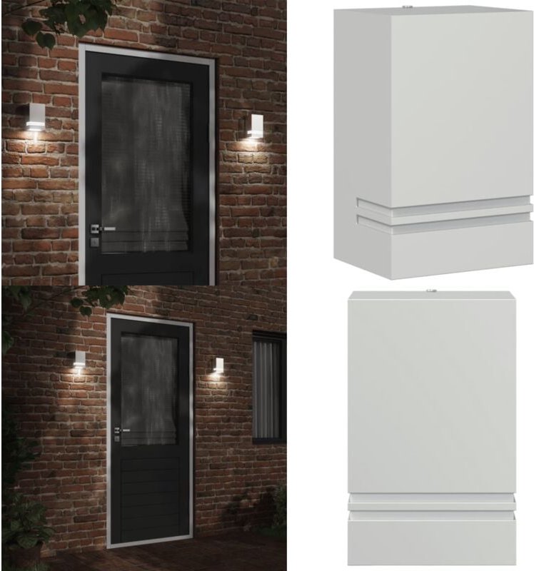 Außenwandleuchte Silbern Edelstahl - Outdoor Wandleuchte - Edelstahl Wandleuchte - Gartenleuchte - led Wandleuchte - Auß...