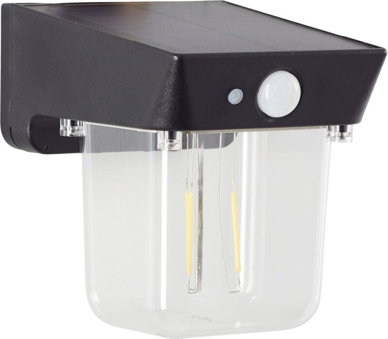 Brilliant - Parson G40435/06 Solar-Außenwandleuchte mit Bewegungsmelder led 2 w Schwarz