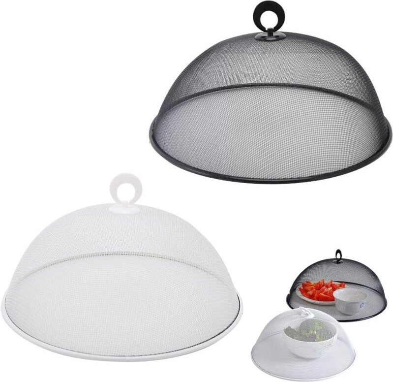 Lebensmittelabdeckung, 2-teilige Metall-Lebensmittelkuppel, Netz-Lebensmittelabdeckung, Lebensmittelkuppeldeckel, für Pa...