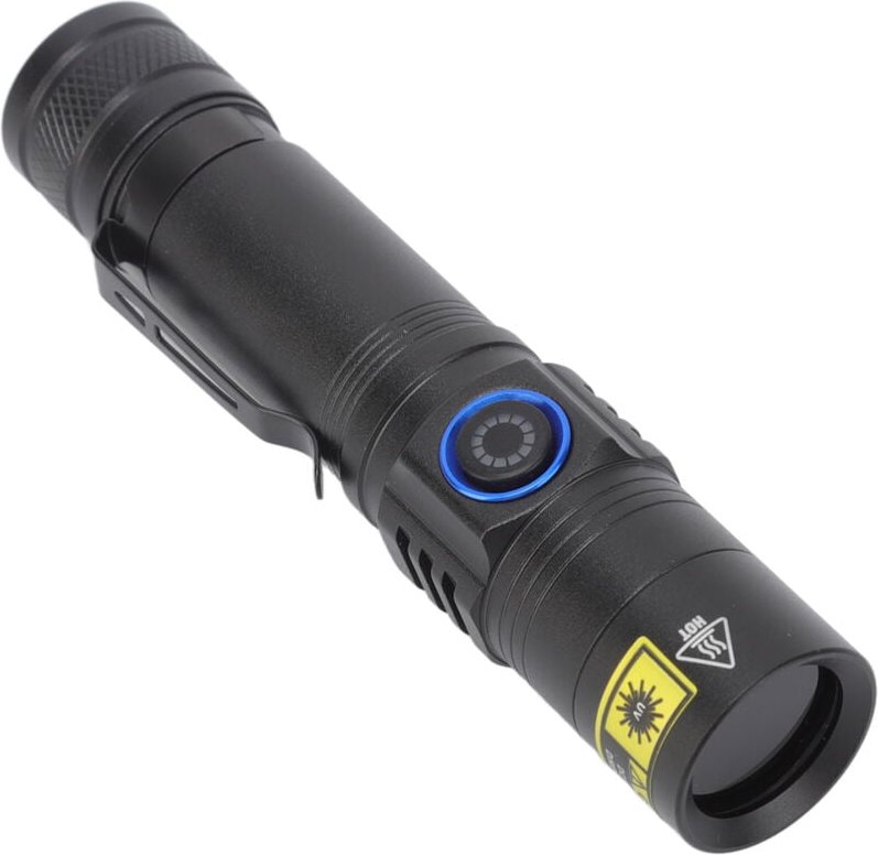 NIZUUONE Premium 365 nm wiederaufladbare LED-Schwarzlicht-Taschenlampe zum Auffinden von Skorpionen, Jagdausrüstungsdete...