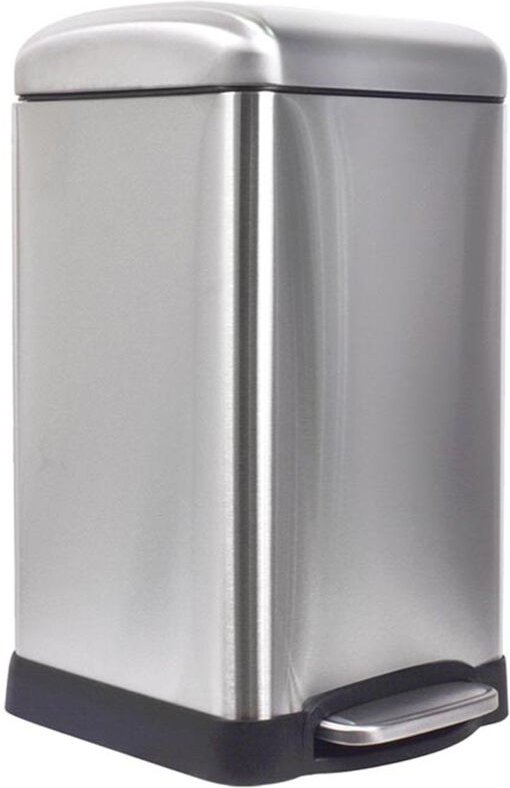Metall-Tretmülleimer mit herausnehmbarem Eimer, fester Stand und rutschfeste Pedale, ideal für Zuhause und Büro, Inhalt ...