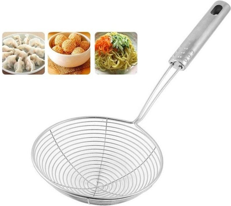 Trade Shop - INOX 16CM COLONIUM MIT MANIC PASSINO RETE GANCIO A CINO FILTRA SETACCIO -