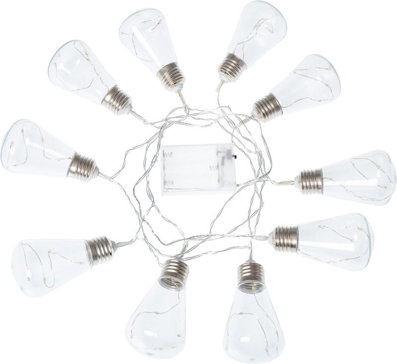 LED-Girlande Edison Glühbirnen 2m 3000K Warmweiß