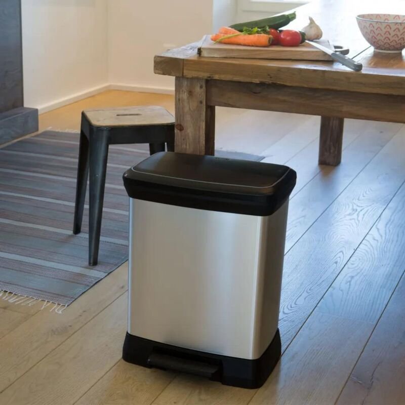 30L Abfallbehälter, Silber - Curver