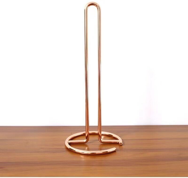 ZVD Roségold-Papierrollenhalter, tragbarer Küchenrollenhalter, Edelstahl, goldener Toilettenpapierrollenhalter, vertikal...