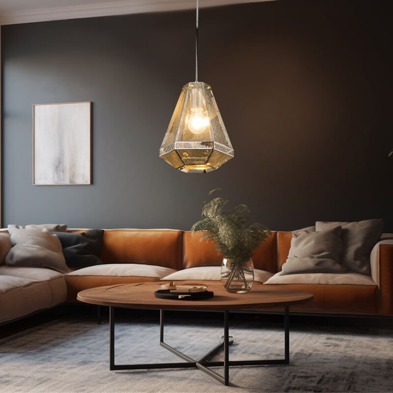 Thumbnail - Globo - Hängeleuchte Pendellampe chrom Esszimmerlampe hängend Pendelleuchte Esszimmer, orientalisches Muster, 1x E27, Dx...