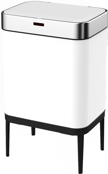 Catter House - catterhouse Mülleimer/Recyclingbehälter Cosmos 60L 42x30x76 cm aus Edelstahl mit Bewegungssensor und auto...