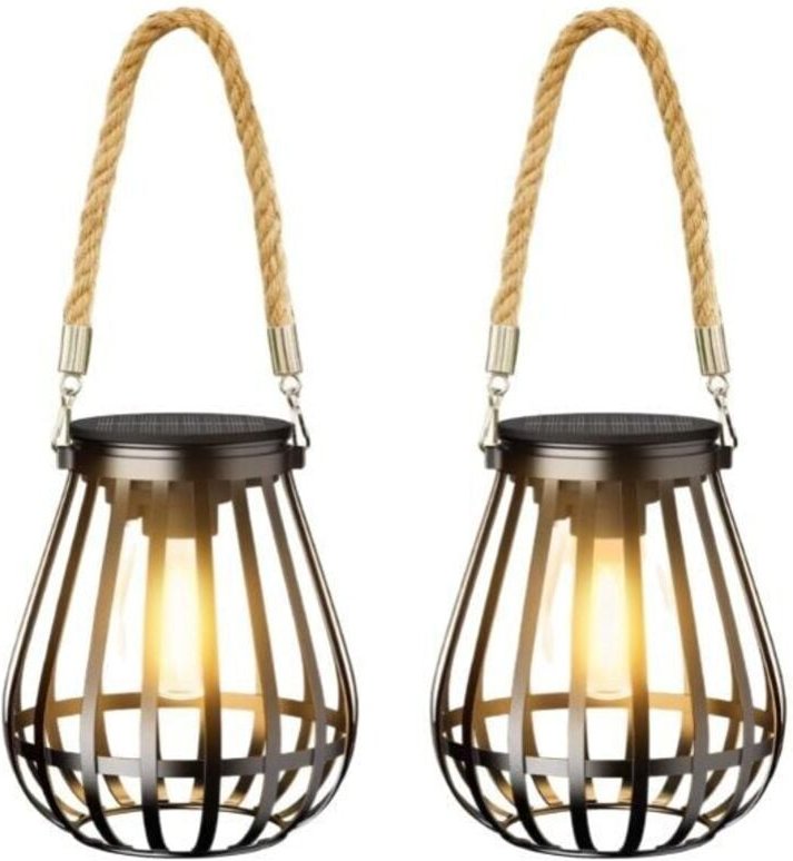 Solar-Hängelaternen für den Außenbereich, wasserdicht, hell und warm, bis zu 12 Stunden Leuchtdauer, hochwertige Solarle...