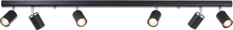 Brilliant - Deckenstrahler Different Spotbalken, 119 cm, 6x GU10, schwenkbar, Metall, schwarz