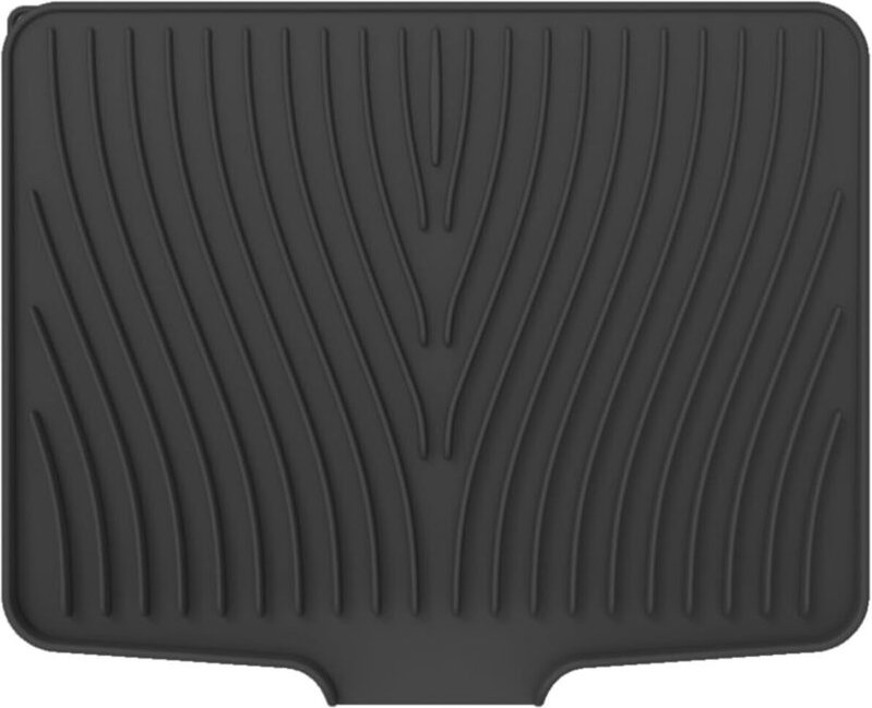 Silikon-Abtropfmatte für Küchenarbeitsplatten, rutschfest mit integrierter Abtropffläche, hitzebeständig (40 x 33 cm) – ...