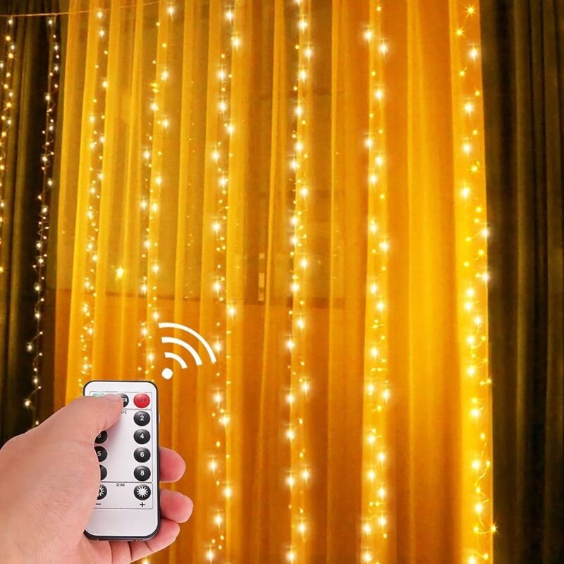 x 3 m LED-Lichterkette, 300 LEDs, wasserdicht, für drinnen und draußen, USB-Lichterkette für Partys, Gärten, Weihnachten...