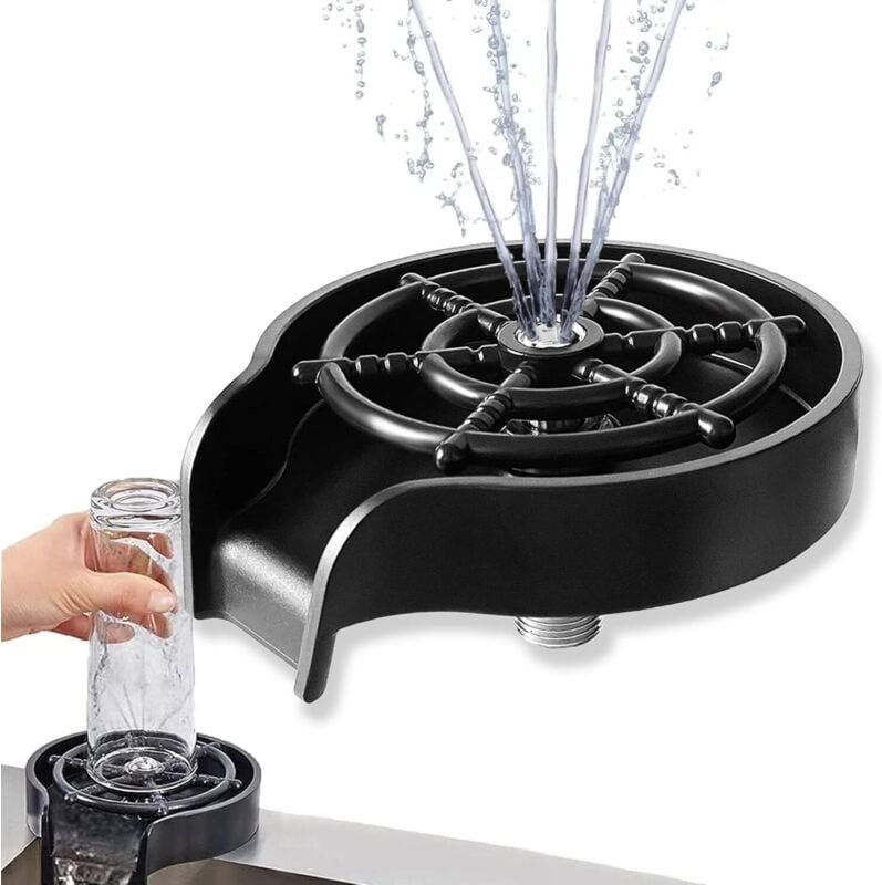 Edelstahl Glasspüler für Spülbecken, GläserspüLer, FlaschenspüLer, Glasbürste für BarspüLe, Glass Rinser, Cup Wash Clean...