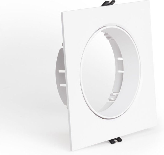 Efectoled - Downlight-Ring Einbau Eckig Schwenkbar für GU10 AR111 LED-Glühbirne Schnitt Ø135 mm Weiß