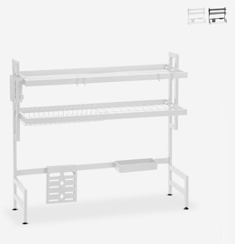 Abtropfgestell für die Spüle platzsparend 95x27x79 Teket - Weiß