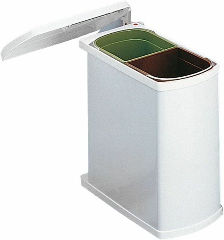 Hailo - Mülleimer Küche, Einbau ab 45cm Schrank, 2-fach Mülltrennung