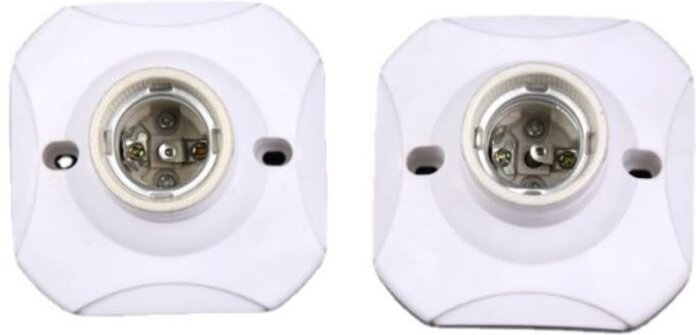 6 stücke E27 Schraube Decke Buchse AC 220-240V LED Birne Lampe Halter Decke Licht Basis E27 Basis