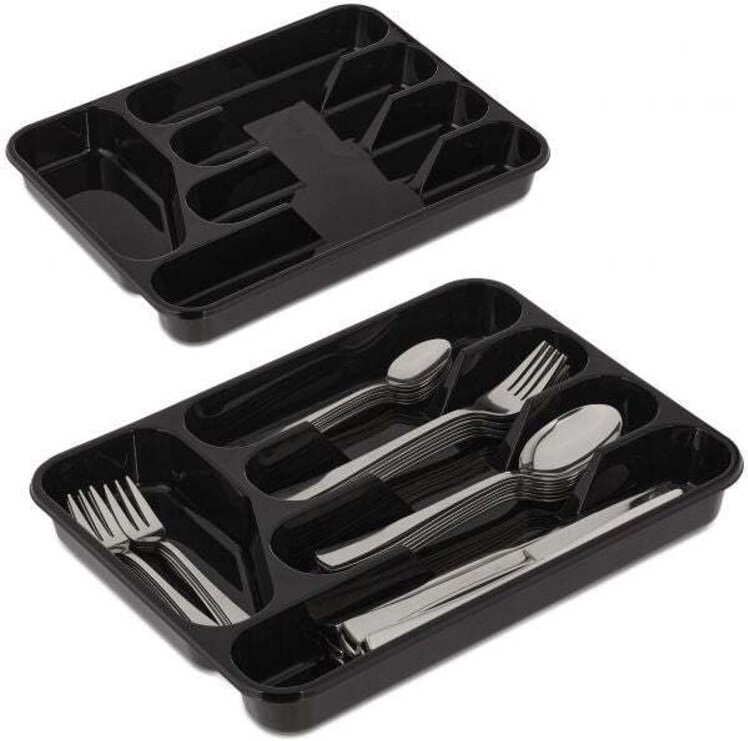 Schwarzes besteckkasten set 2 stuck 88