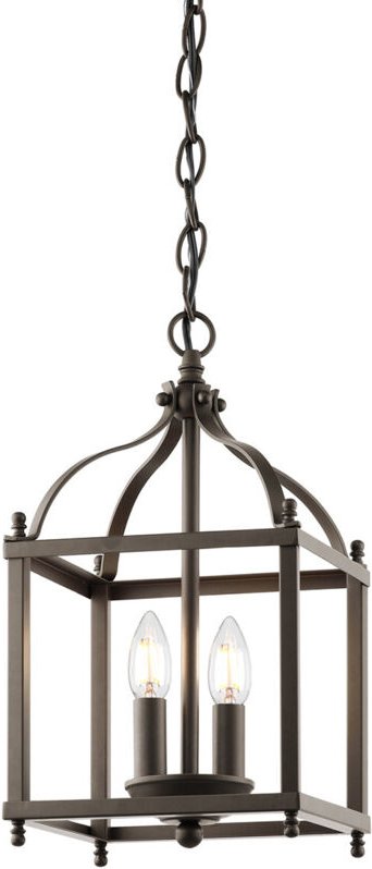 Elstead - Larkin - 2 leichte kleine Deckenanhänger Olde Bronze, E14