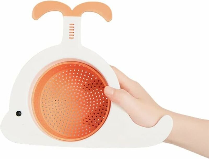 Abflusskorb für die Küchenspüle, süßes Walhornsieb für die Küchenspüle, Wal-Abtropfgestell aus Kunststoff, hängender Sie...