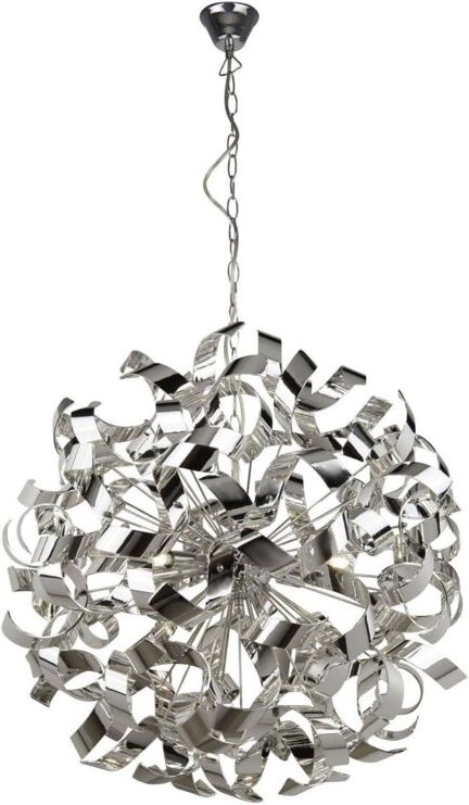 Curls - 6 Light Ribbon Anhänger Chrom, G9 - Searchlight