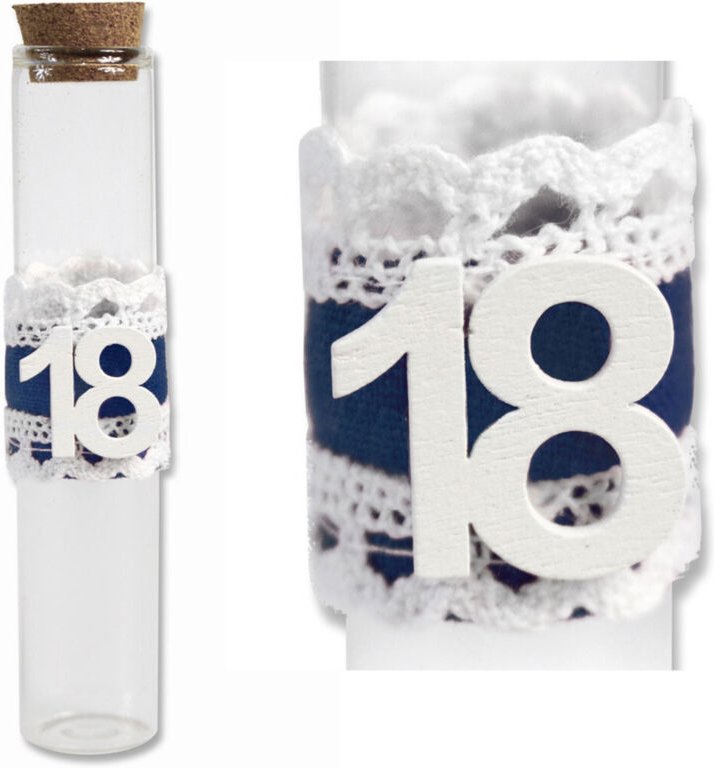 Trade Shop Traesio - Trade Shop - 12 Konfettihalter aus Glas, Partygeschenke für 18-jährige und 18-jährige Geburtstagski...