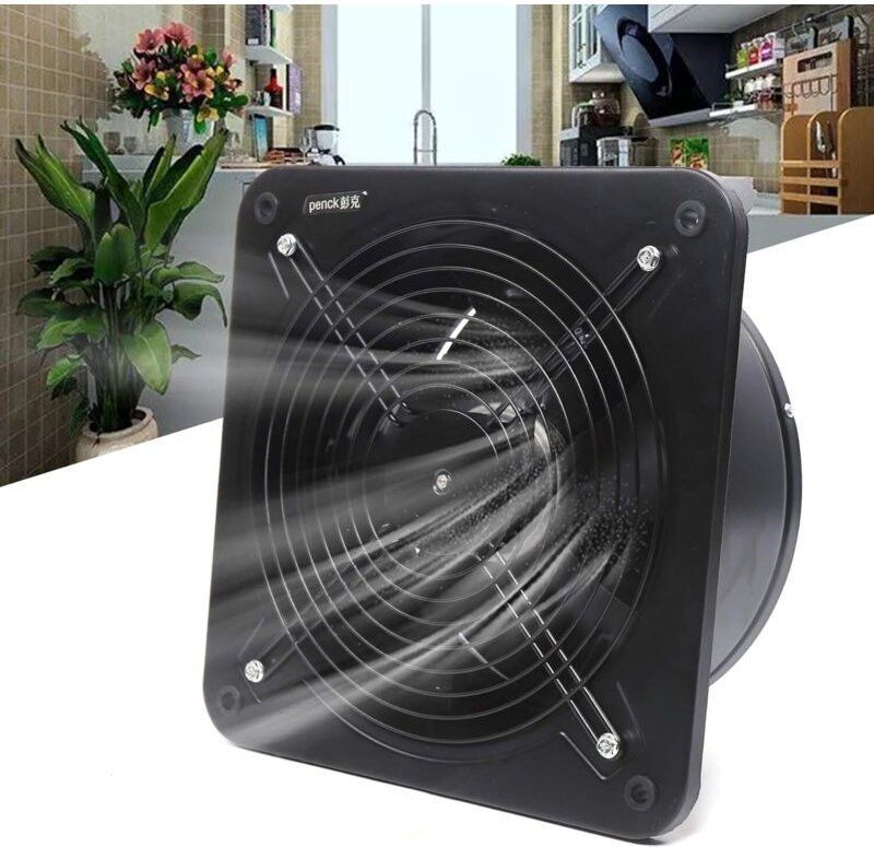 Wand-Abluftventilator, 220 V AC, 2850 m³/h, Haushalts-Abluftventilator, Abluftventilator, für Badezimmer, Küche, Garage,...