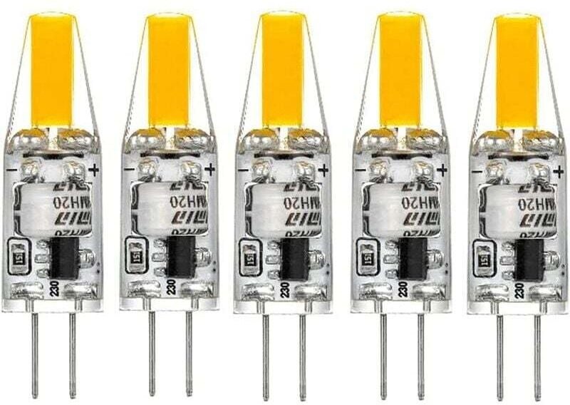 G4 LED 220V 3W 2700K warmweiß 160LM, Silikonbirnen ersetzen herkömmliche 30W Halogenbirnen, 5er Pack