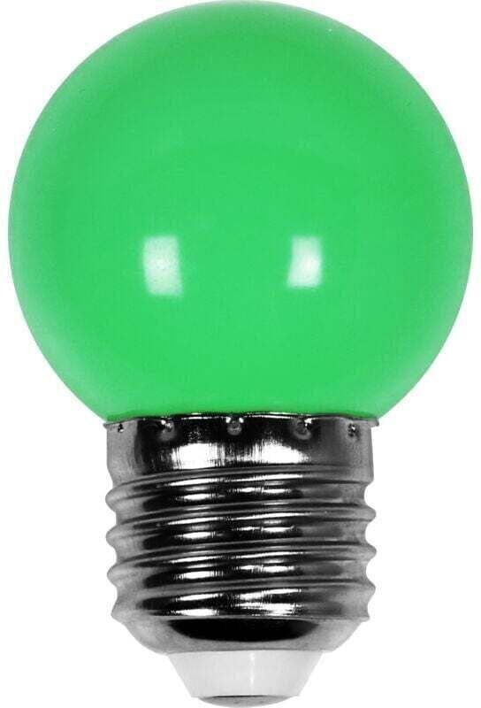 Grüne LED für Lichterketten, IP65, 1,5 W, E27-Sockel, 5 cm, grün – KZQ