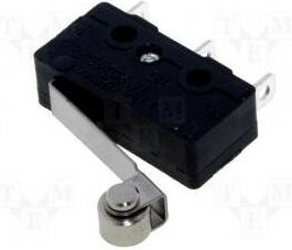 Mikroschalter mit Hebel 17mm+Rad 3Amp/250Vac ON-(ON)