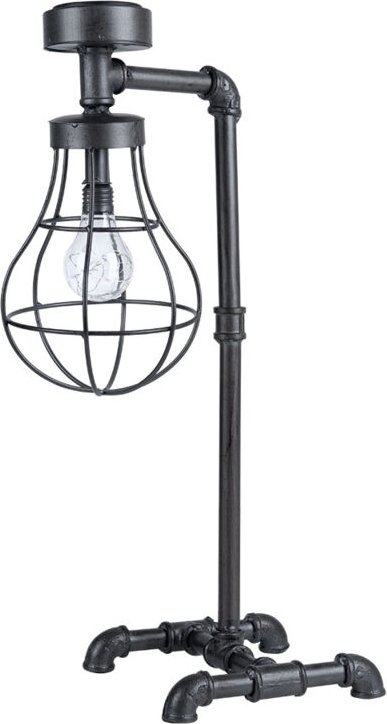 Vintage led Solar Steh Stand Lampe Terrassen Guss Eisen Leuchte Veranda Strahler