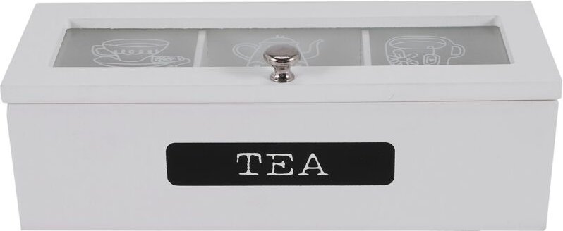 Tlily - 3 Fächer Bambus System Teebeutel Aufbewahrungsbox Schmuck Organizer Holz Zucker Paket Container